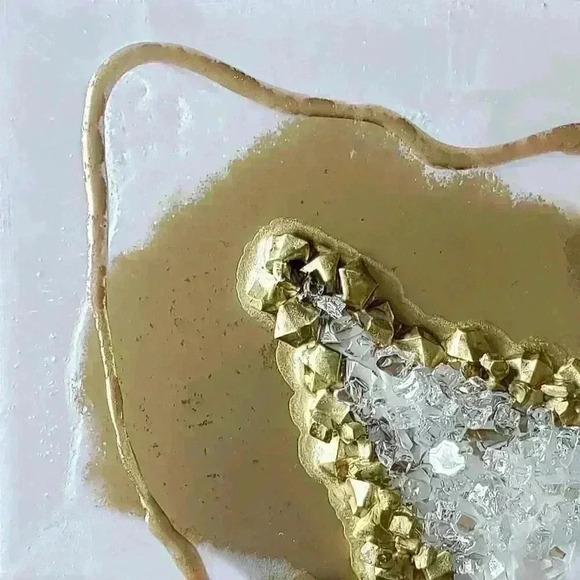 Resin Geode Painting on Wood Panel - Picture 1 of 3